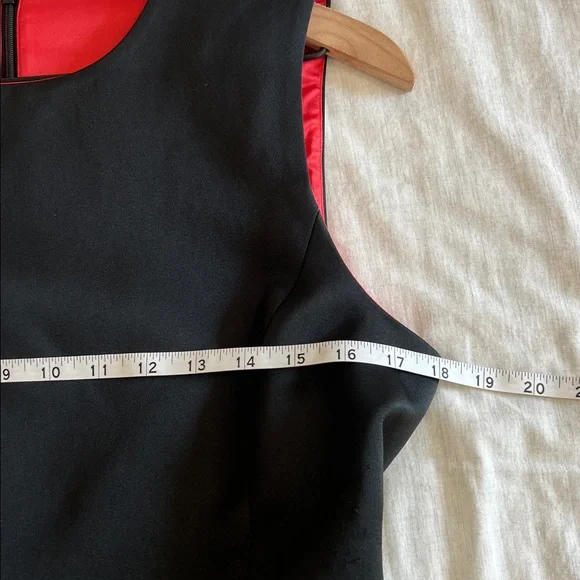 Lafayette 148 New York Sleeveless Fit-&-Flare Dress $1698 Size 6 red‎ black